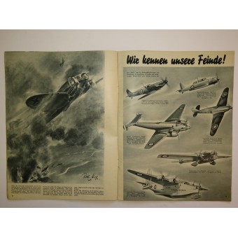 Der Adler, Nr. 3, 6. febrero de 1940, la revista de la Luftwaffe.. Espenlaub militaria